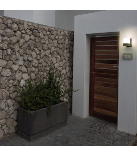 Opalo LED Outdoor Modern Wall Lamp Black Opal Warm-White 3000K IP44-2