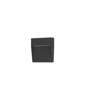 Nod Square LED Outdoor Recessed Wall Lamp Black Opal Warm-White 3000K IP65-1