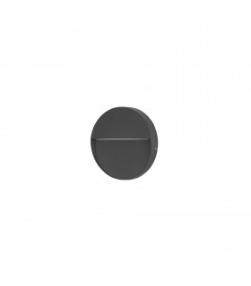 Nod Round LED Outdoor Recessed Wall Lamp Black Opal Warm-White 3000K IP65-1