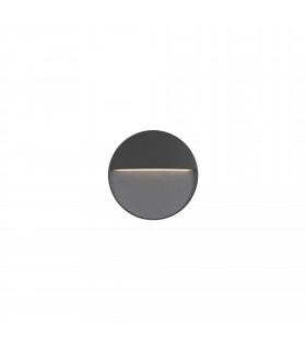 Nod Round LED Outdoor Recessed Wall Lamp Black Opal Warm-White 3000K IP65-2