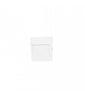 Nod Square LED Outdoor Recessed Wall Lamp White Opal Warm-White 3000K IP65-1