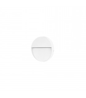 Nod Round LED Outdoor Recessed Wall Lamp White Opal Warm-White 3000K IP65-1