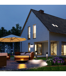 Kala Outdoor Down Wall Lamp Urban grey Semitransparent IP44-2