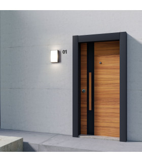 Block LED Outdoor Flush Wall Lamp Antracita Opal Neutral-White 4000K IP65-2