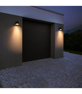 Cone Outdoor Down Wall Lamp Black IP54-2
