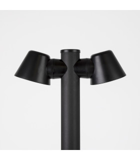 Cone Outdoor Twin Bollard Black IP54-2