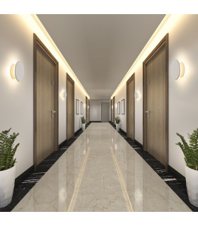 Roc LED Integrated LED Wall Lamp White Opal Warm-White 3000K-2
