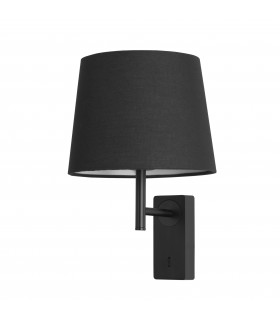 Aura Wall Lamp with Shade Black E27-1