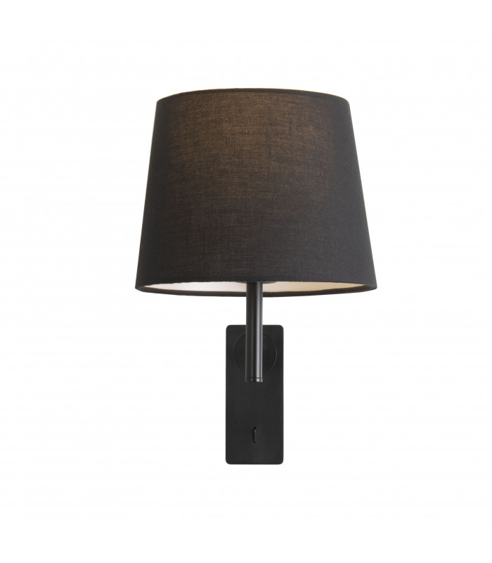 Aura Wall Lamp with Shade Black E27-3