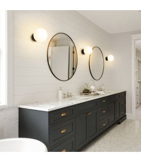 Giro 2 Globe Ceiling Light Black Opal IP44-2