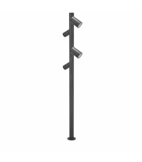 Pixa Outdoor 4 Light Bollard Black IP44
