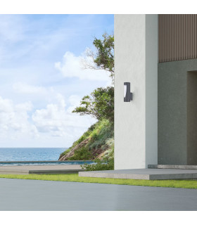 Brit LED Outdoor Modern Wall Lamp Urban grey Warm-White 3000K IP54-2