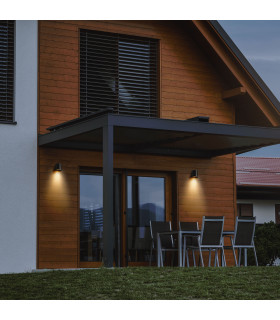 Prisma Outdoor Up Down Wall Lamp Black Tinted IP65-2