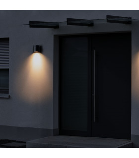 Foix Outdoor Up Down Wall Lamp Black Tinted IP65-2