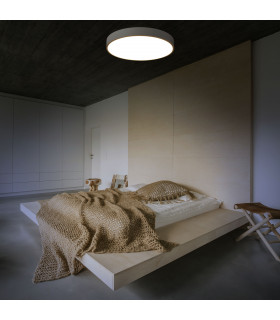 Stac LED Flush Ceiling Light White Opal Neutral-White 4000K-2