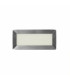 Rect LED Outdoor Recessed Wall Lamp Stainless steel Opal Warm-White 3000K IP65-3