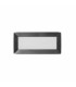 Rect LED Outdoor Recessed Wall Lamp Stainless steel Opal Warm-White 3000K IP65-4