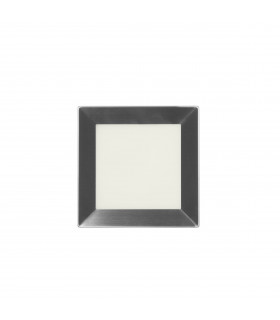 Rect LED Outdoor Recessed Wall Lamp Stainless steel Opal Warm-White 3000K IP65-2
