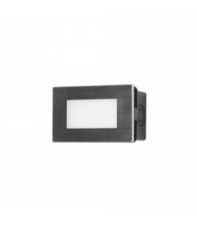 Rect LED Outdoor Recessed Wall Lamp Stainless steel Opal 3000-4000-6500K IP65
