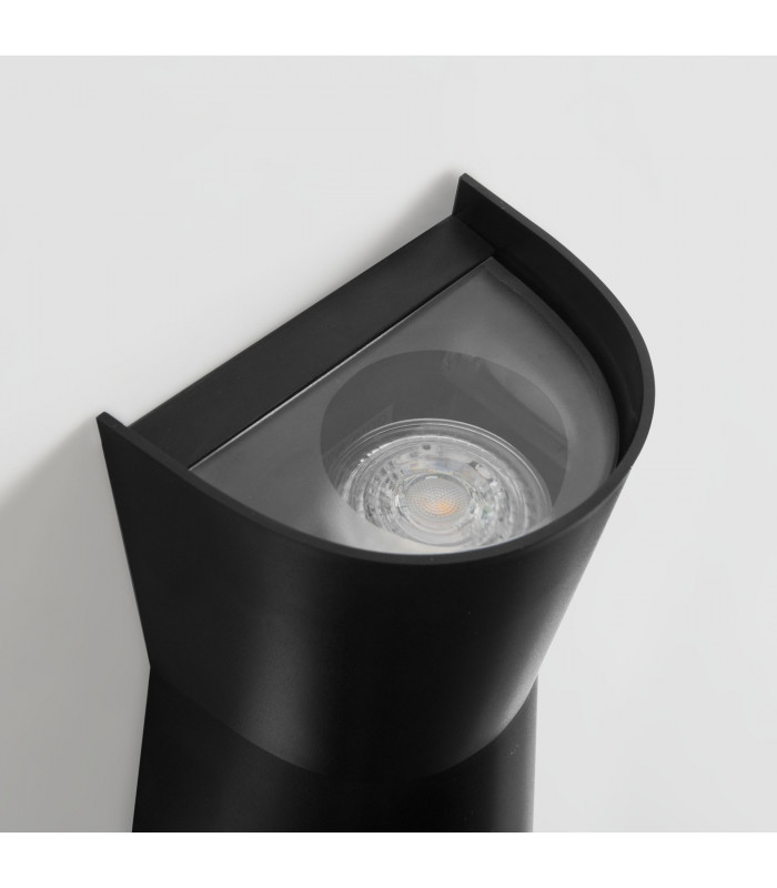 Prisma Outdoor Up Down Wall Lamp Black Tinted IP65-4