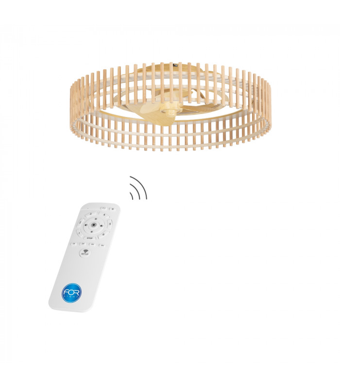 Bambu LED Ceiling Fan Imitation wood Sandblasted Tw 2700-6000K IP44-4