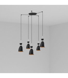 Retro Cluster Pendant Ceiling Light Black-1
