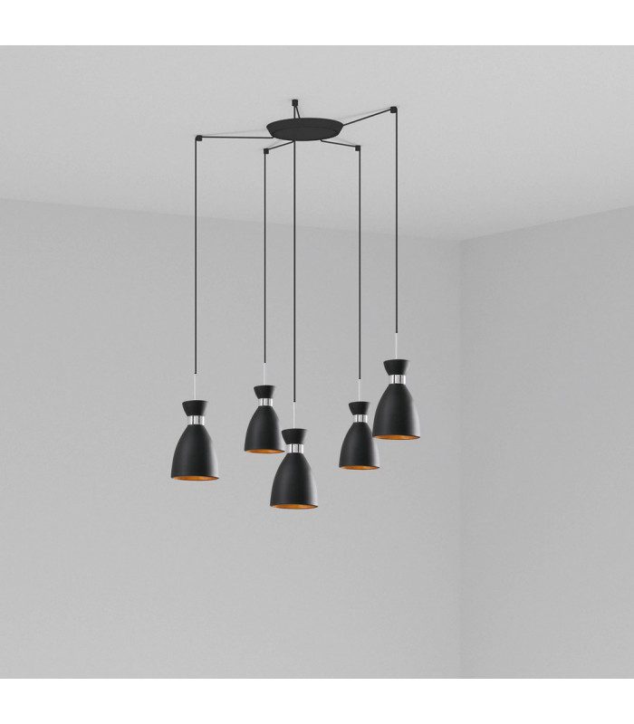 Retro Cluster Pendant Ceiling Light Black-1