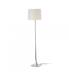 Rem Floor Lamp Round Tappered Shade Beige-1