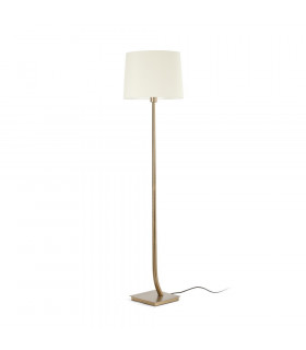 Rem Floor Lamp Round Tappered Shade White-1