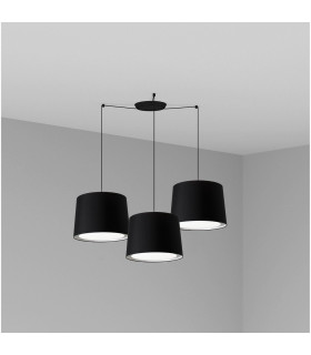Conga Triple Cylindrical Cluster Drop Light Black-1
