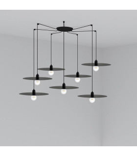Plat Cluster Pendant Ceiling Light Black-1