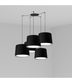 Conga Cluster Pendant Ceiling Light Black-1