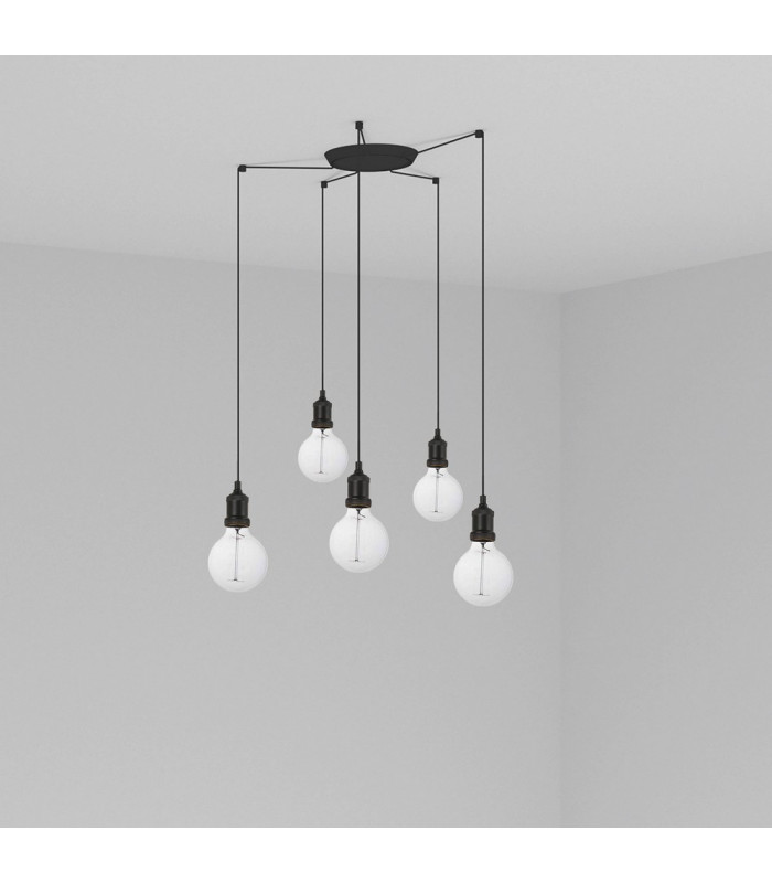 Art Cluster Pendant Ceiling Light Black-1