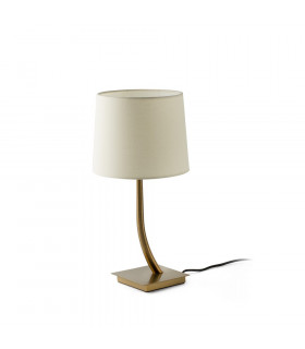 Rem Table Lamp Round Tapered Beige-1