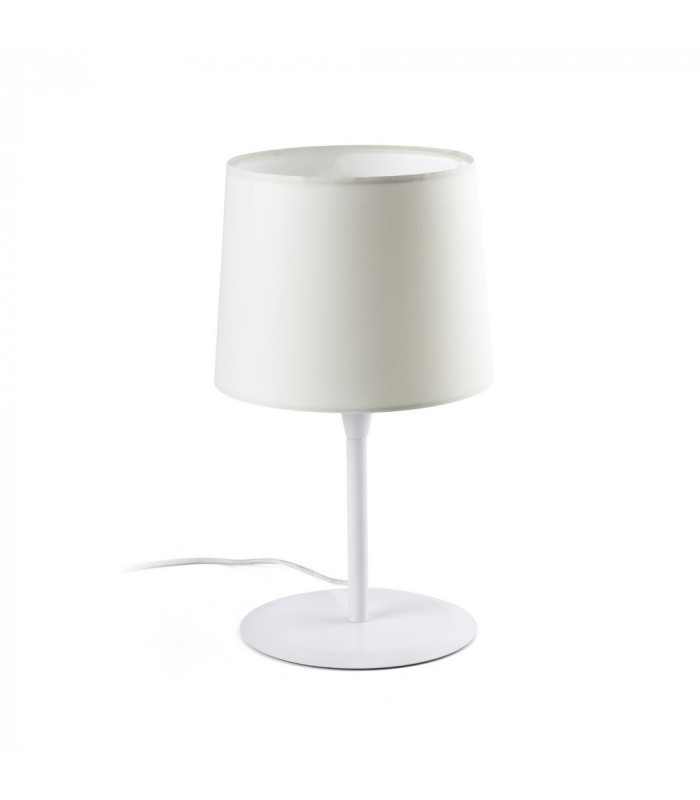Conga Table Lamp Round Tapered White-1