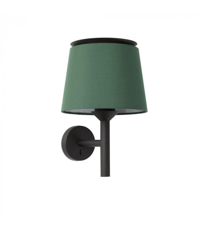 Savoy Wall Light with Shade Black-1