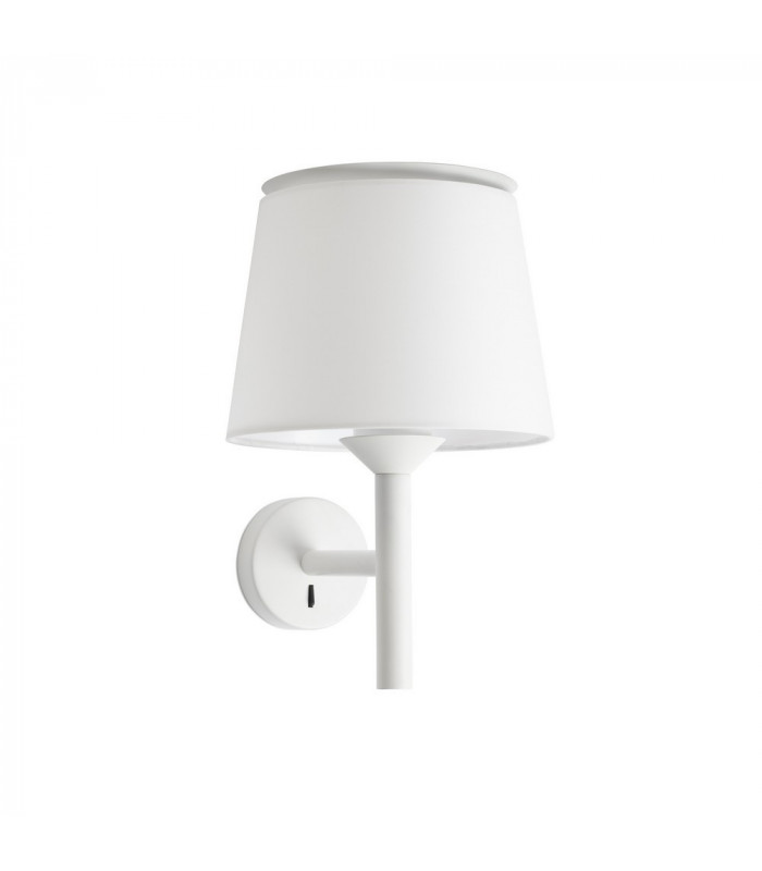 Savoy Wall Light with Shade White-1