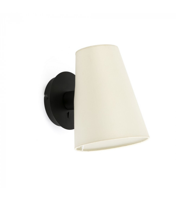 Lupe Wall Light with Shade Black-1
