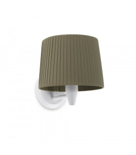 Samba Wall Light with Shade White-1