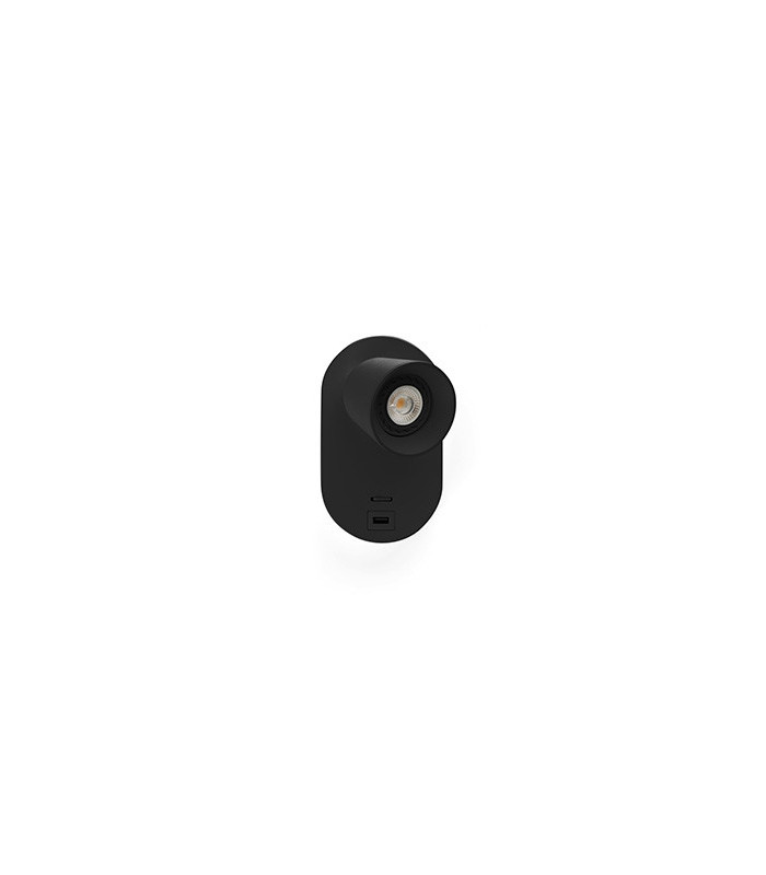 Corb Integrated LED Wall Spotlight Wall Light Black-2