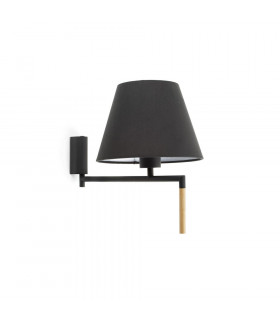 Ron Wall Light with Shade Black-1