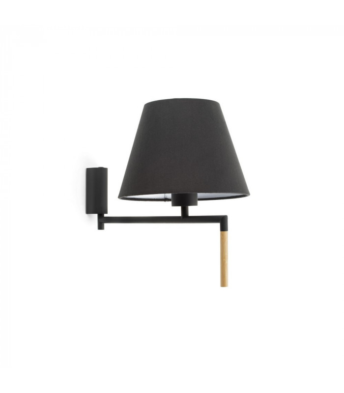 Ron Wall Light with Shade Black-1