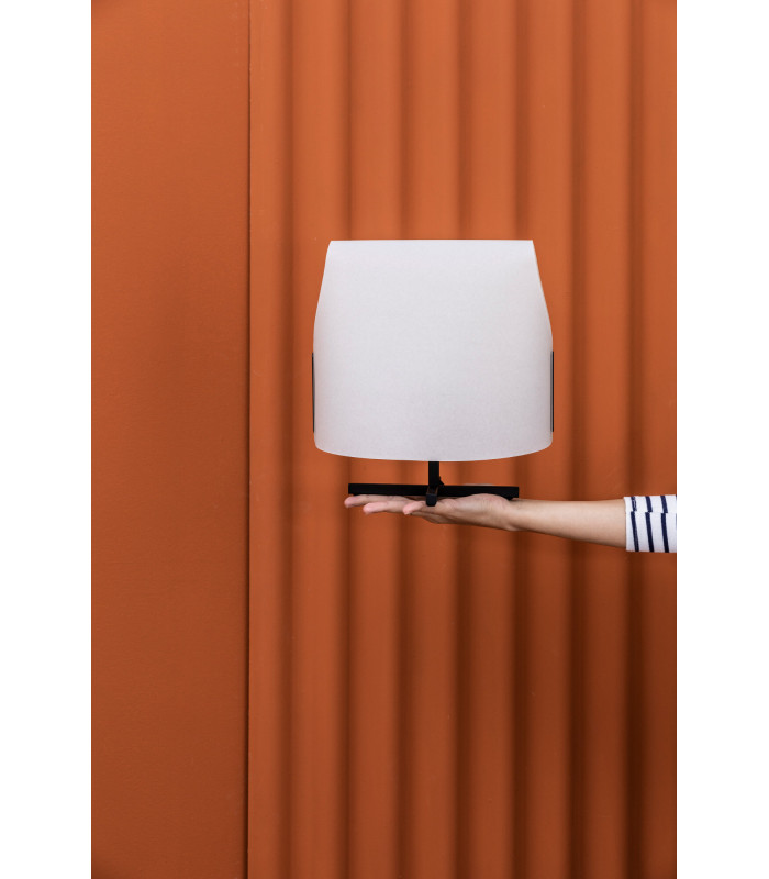 Luang Small Black Beige Table Lamp-2