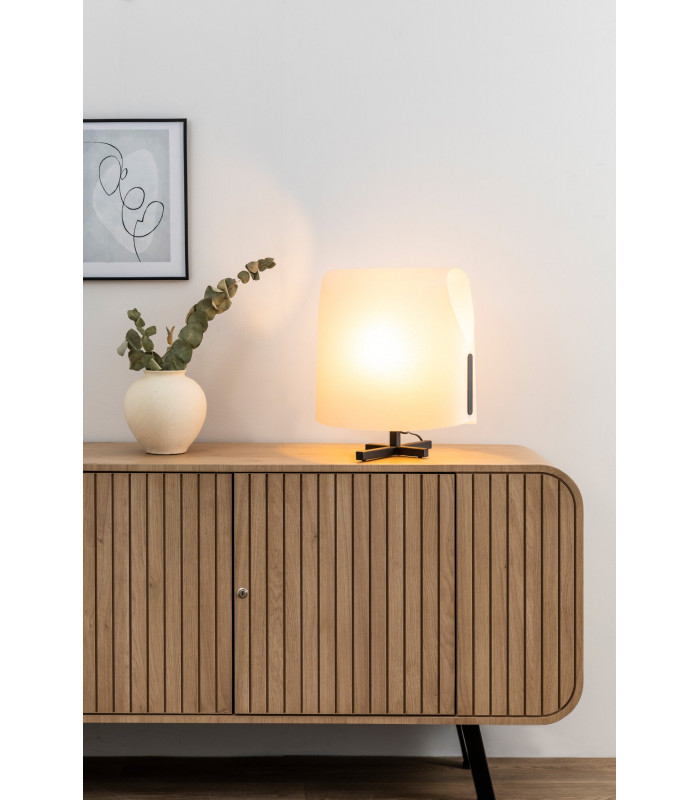 Luang Medium Black Beige Table Lamp-2
