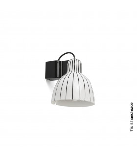 Venice White Dome Wall Lamp Stripes-1