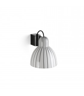 Venice White Dome Wall Lamp Stripes-2