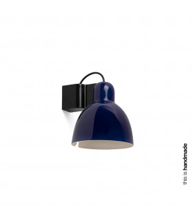 Venice White Dome Wall Lamp Cobalt Blue-1