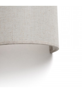 Otton Round Linen Up Down Wall Lamp Vertical 2 Light-2