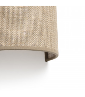 Otton Round Jute Up Down Wall Lamp Vertical 2 Light-2