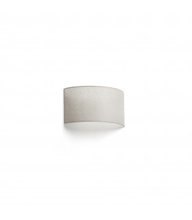 Otton Horizontal Round Linen Wall Lamp 2L-1
